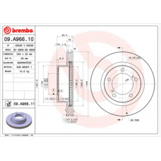 Гальмівний диск Brembo 09.A966.11