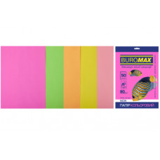 Папір Buromax А4, 80g, NEON, 5colors, 50sh (BM.2721550-99)