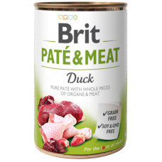 Консерви для собак Brit Pate and Meat зі смаком качки 400 г (8595602530304)