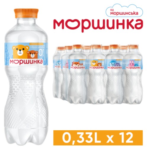 Мінеральна вода Моршинка 0.33 н/газ пет (4820017001618)