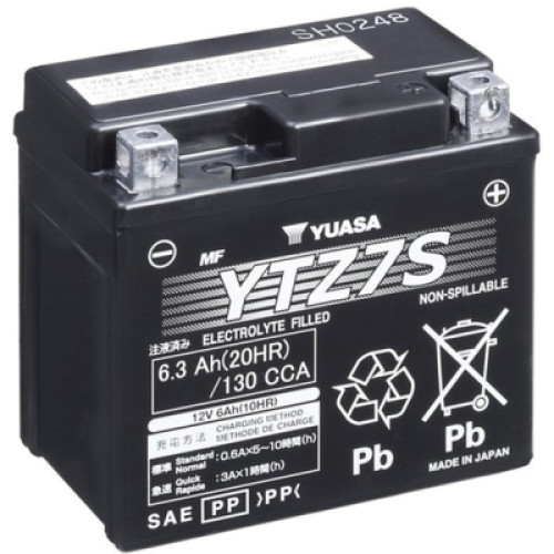 Акумулятор автомобільний Yuasa 12V 6,3Ah High Performance MF VRLA Battery (YTZ7S)