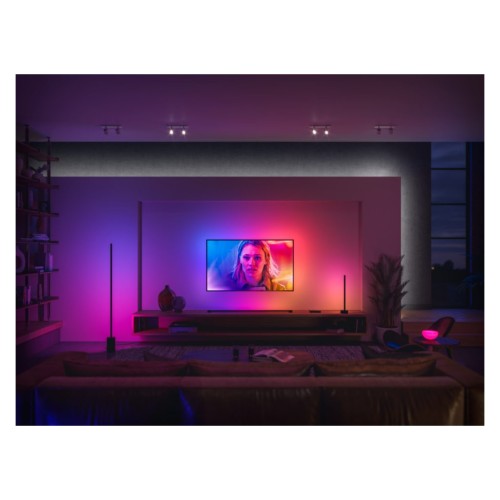 Світильник Philips Hue Signe, 2000K-6500K, RGB, Gradient, ZigBee, димування, 55см, чорний (915005987001)