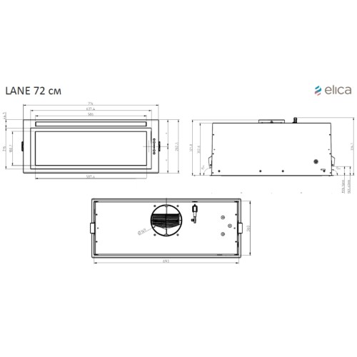 Витяжка кухонна Elica LANE IX/A/72