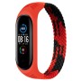 Ремінець до фітнес браслета BeCover Elastic Nylon Style для Xiaomi Mi Smart Band 5/6 (Size S) Black-Red (706135)