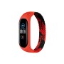 Ремінець до фітнес браслета BeCover Elastic Nylon Style для Xiaomi Mi Smart Band 5/6 (Size S) Black-Red (706135)