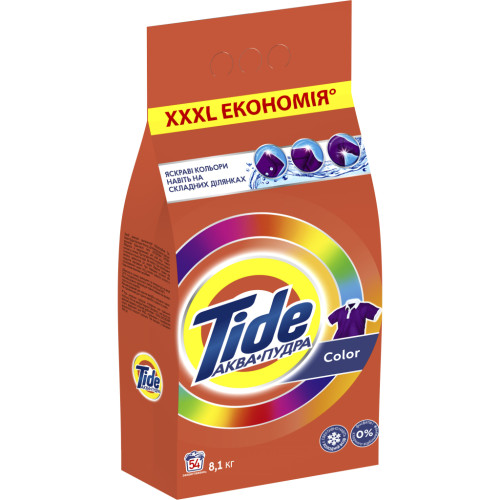 Пральний порошок Tide Аква-Пудра Color 8.1 кг (8006540535219)