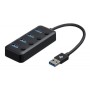 Концентратор 2E USB 2.0 to 4*USB3.0, with switch, 0.25 м (2E-W1405)