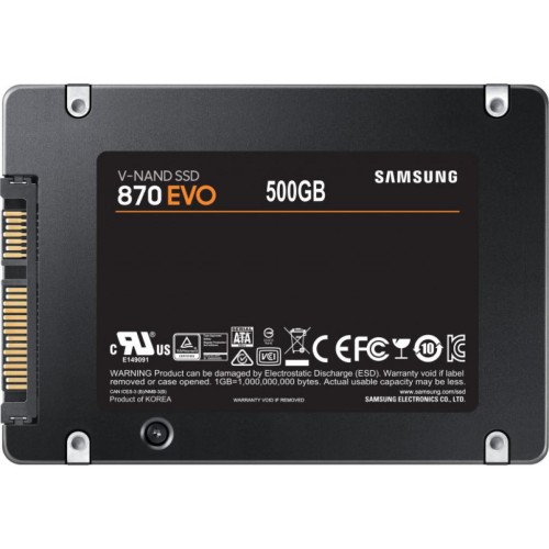 Накопичувач SSD 2.5" 500GB 870 EVO Samsung (MZ-77E500BW)