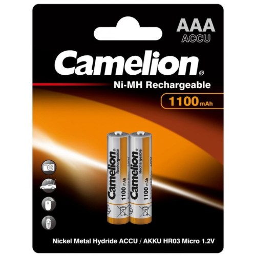 Акумулятор Camelion AAA 1100mAh Ni-MH * 2 R03-2BL (NH-AAA1100BP2)