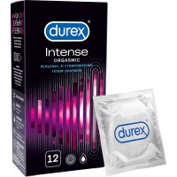 Презервативи Durex Intense Orgasmic рельєфні з стимулюючим гелем-змазкою 12 шт. (5052197056037)