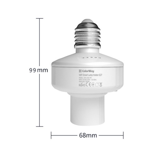 Розумна лампочка ColorWay Wi-Fi Smart Lamp Holder E27 (CW-LH3A-TM)