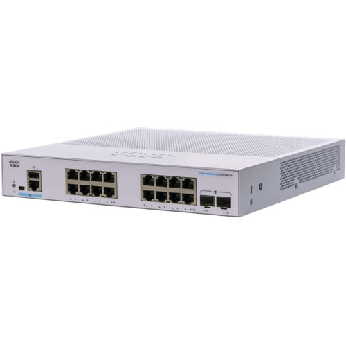 Комутатор мережевий Cisco CBS250-16T-2G-EU