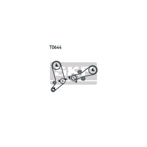 Комплект ременя ГРМ з помпой SKF VKMC 01258-1