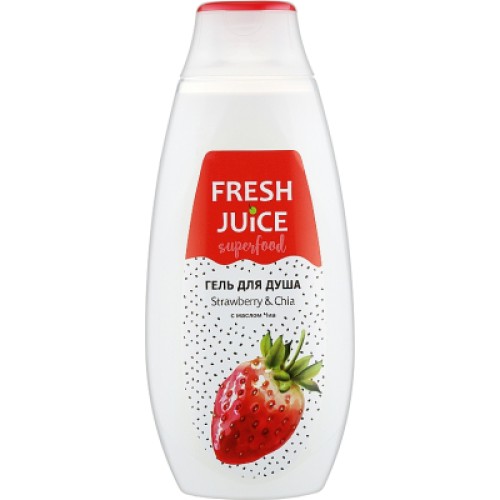 Гель для душу Fresh Juice Superfood Strawberry & Chia 400 мл (4823015942228)