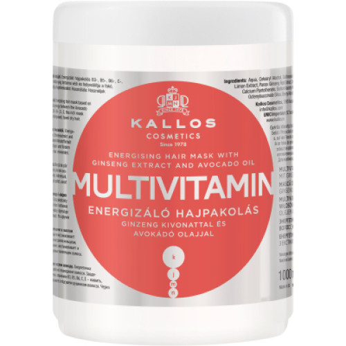 Маска для волосся Kallos Cosmetics Multivitamin з екстрактом женьшеню та олією авокадо 1000 мл (5998889512064)