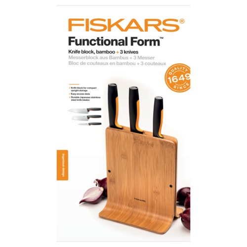 Набір ножів Fiskars Functional Form Bamboo 3 шт (1057553)