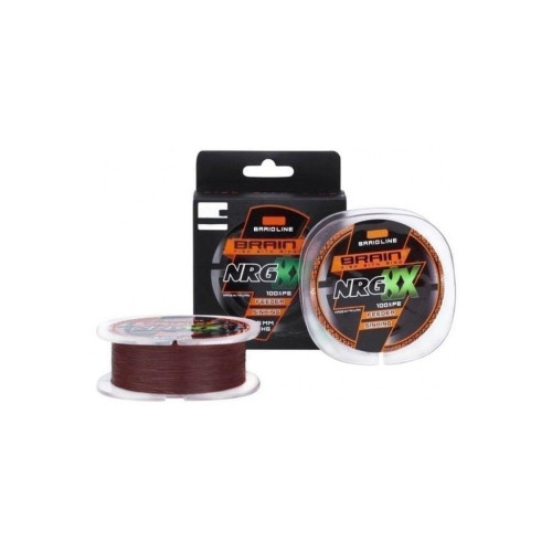 Шнур Brain fishing NRG 8X sinking 200m 7.2kg brown 0.08mm (1858.20.87)