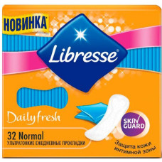 Щоденні прокладки Libresse Dailyfresh Normal в индивидуальной упаковке 32 шт (7322540758191)