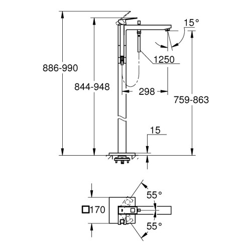 Змішувач Grohe Eurocube (23672001)