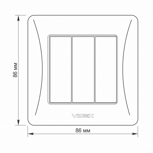 Вимикач Videx BINERA 3кл білий (VF-BNSW3-W)
