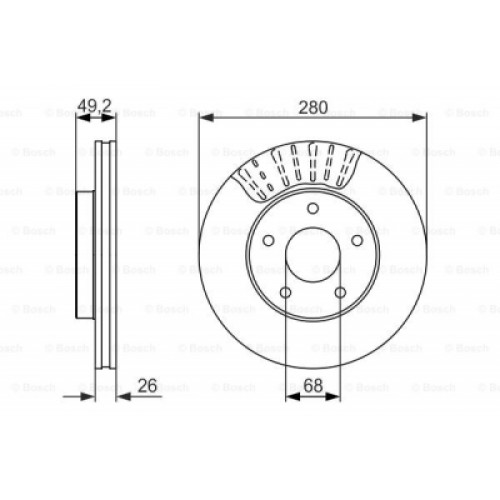 Гальмівний диск Bosch 0 986 479 678