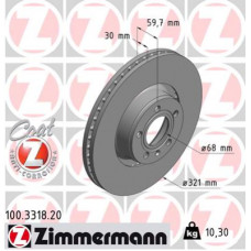 Гальмівний диск ZIMMERMANN 100.3318.20