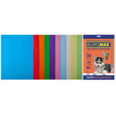 Папір Buromax А4, 80g, PASTEL+INTENSIVE, 10colors, 20sh (BM.2721620-99)