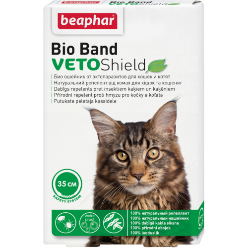 Нашийник для тварин Beaphar Bio Collar від бліх, кліщів і комарів для кішок 35 см (8711231106646)