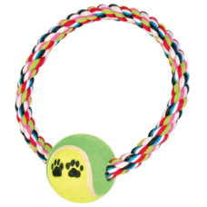 Іграшка для собак Trixie Канат з тенісним м'ячем 18 см (4011905032665)