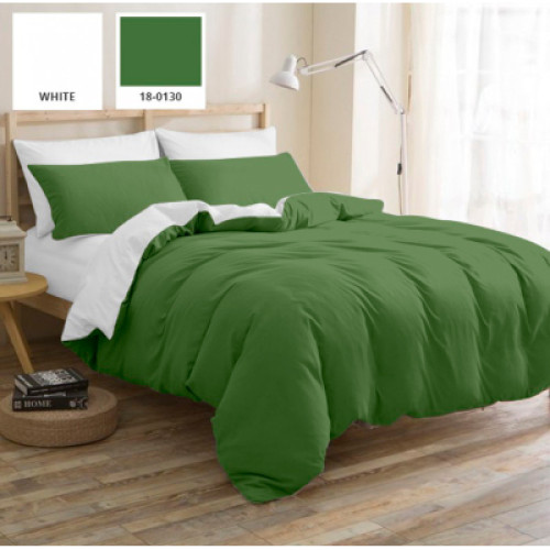 Постельное белье MirSon Бязь Premium Green Diego (11-2107+18-0130) King Size (2200001172241)