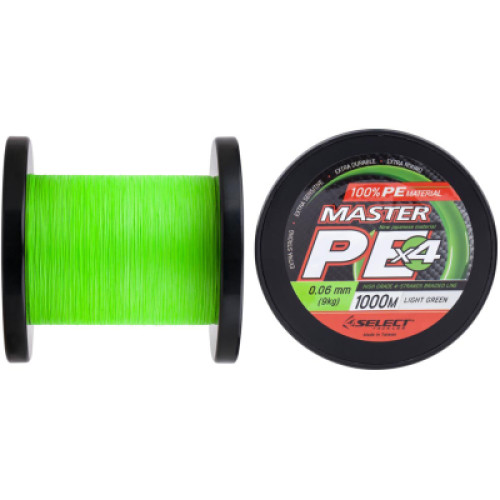 Шнур Select Master PE 1000m Light Green 0.06mm 9kg (1870.09.71)