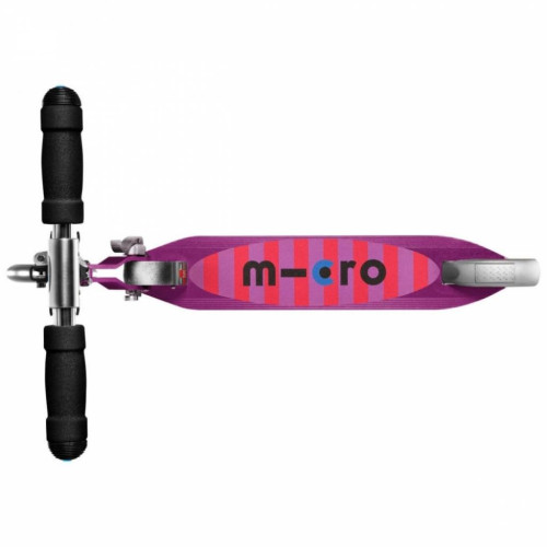 Самокат Micro Sprite Purple stripe LED (SA0219)