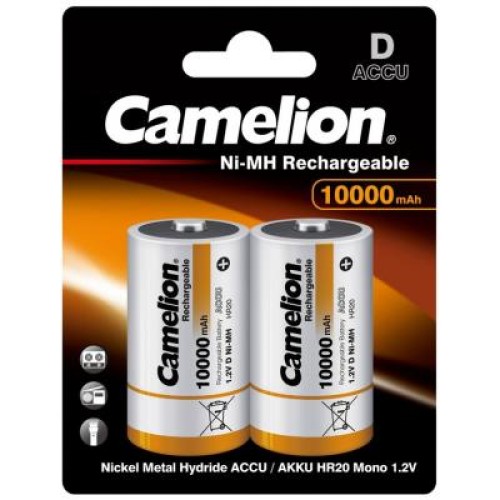 Акумулятор Camelion D 10000mAh Ni-MH * 2 R20-2BL (NH-D10000BP2)