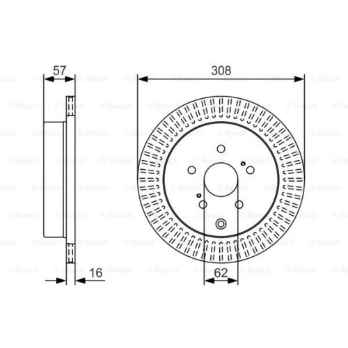 Гальмівний диск Bosch 0 986 479 T16