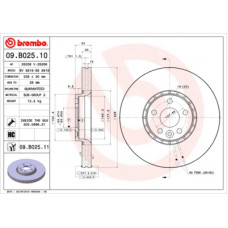 Гальмівний диск Brembo 09.B025.11