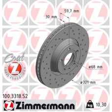 Гальмівний диск ZIMMERMANN 100.3318.52