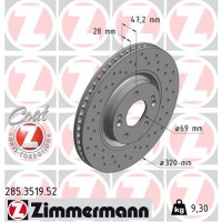 Гальмівний диск ZIMMERMANN 285.3519.52