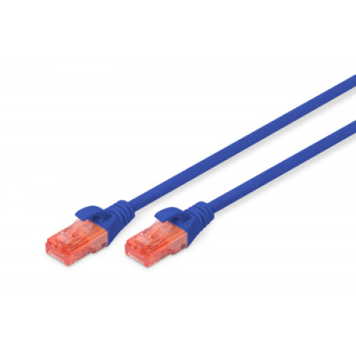 Патч-корд 5м, CAT 6 UTP, AWG 26/7, Cu, LSZH, blue Digitus (DK-1617-050/B)