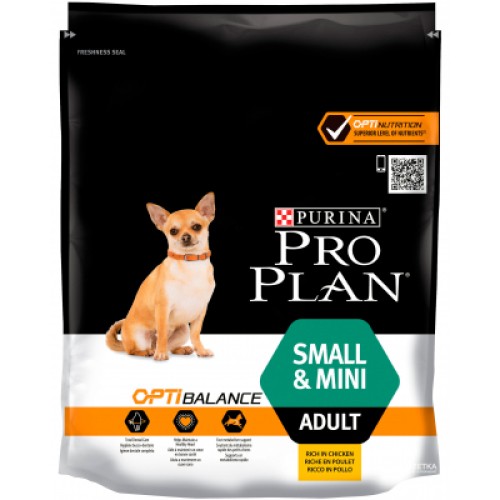 Сухий корм для собак Purina Pro Plan Dog Small&Mini Adult з куркою і рисом 700 г (7613035120778)