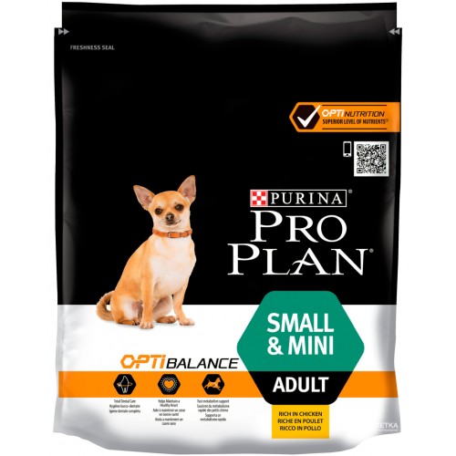 Сухий корм для собак Purina Pro Plan Dog Small&Mini Adult з куркою і рисом 700 г (7613035120778)