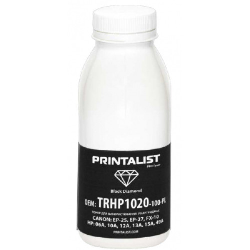 Тонер HP LJ 1010/1020/1022 , 100г Black Printalist (TRHP1020-100-PL)