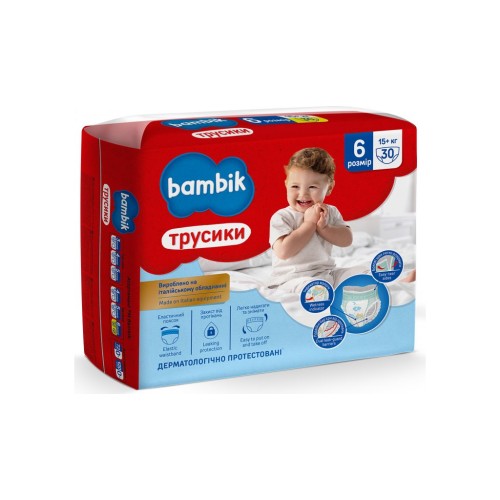 Підгузки Bambik трусики 6 (15+ кг) 30 шт (4823071652536)