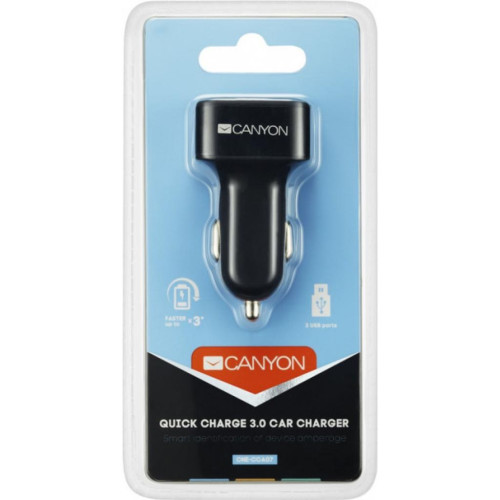 Зарядний пристрій Canyon Universal 3xUSB car adapter (CNE-CCA07B)