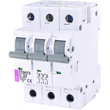 Автоматичний вимикач ETI Выключатель автоматический ETIMAT 6 3p C 32А (6 kA) (2145519)