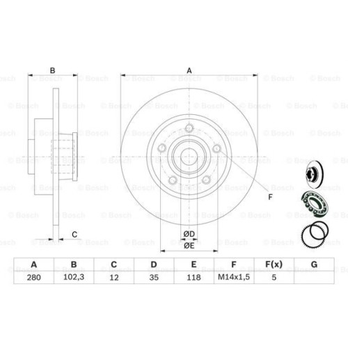 Гальмівний диск Bosch 0 986 479 271