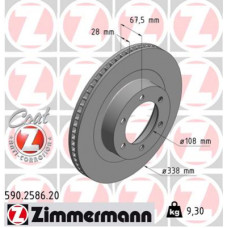 Гальмівний диск ZIMMERMANN 590.2586.20