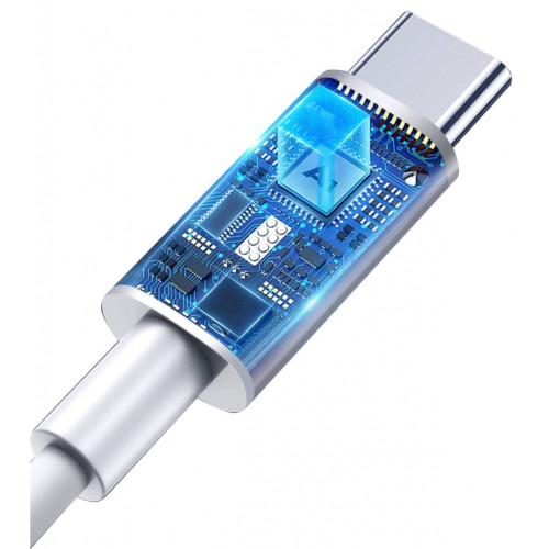 Дата кабель USB Type-C to Type-C 1.0m 3A White T-Phox (T-CC834)