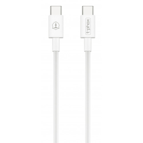 Дата кабель USB Type-C to Type-C 1.0m 3A White T-Phox (T-CC834)