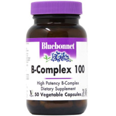 Вітамін Bluebonnet Nutrition B-Комплекс 100, B-Complex, 50 вегетаріанських капсул (BLB0416)