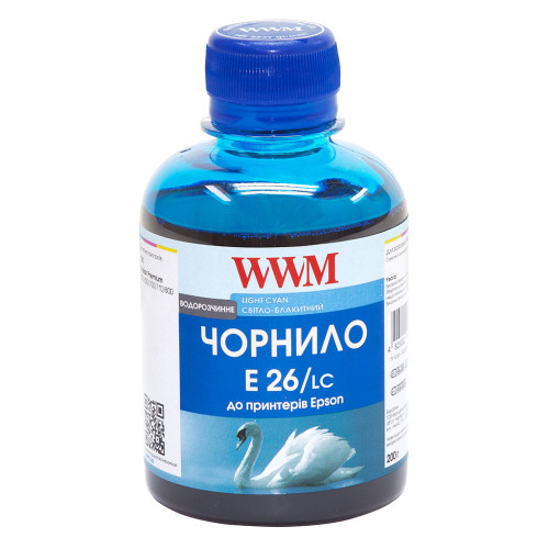 Чорнило WWM EPSON XP-600/XP-605/XP-7005 Light Cyan (E26/LC)